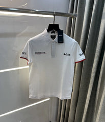 Hugo  Bos s White Porche Edition Premium Polo T-shirt