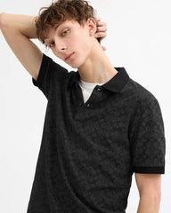 Coac h Black MonograM Imported Polo T-Shirt
