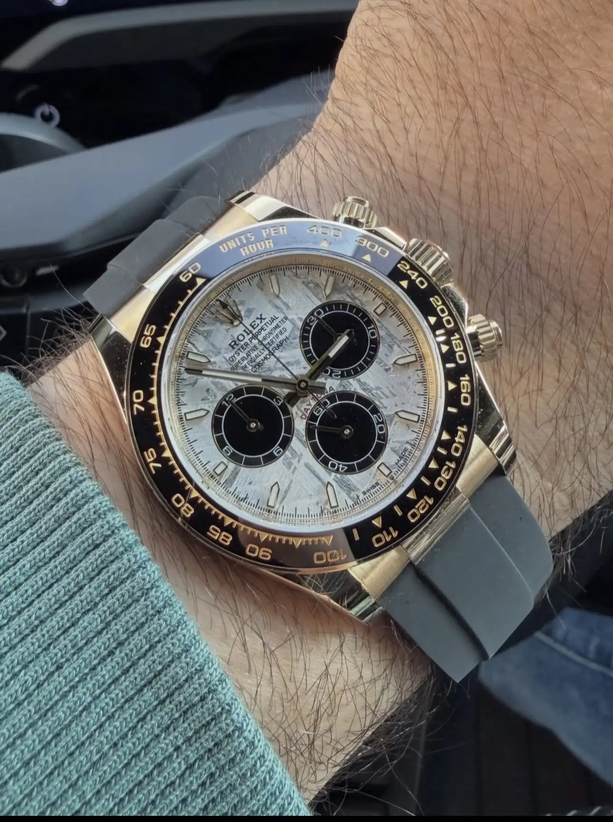 Role_-X Daytona Oysterflex Meteorite Gold