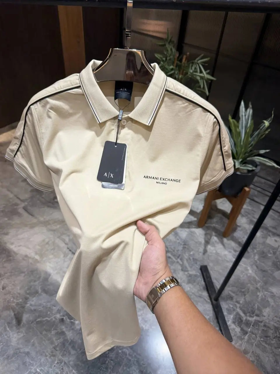 Arman i Exchange Beige Imported lycra polo with Box