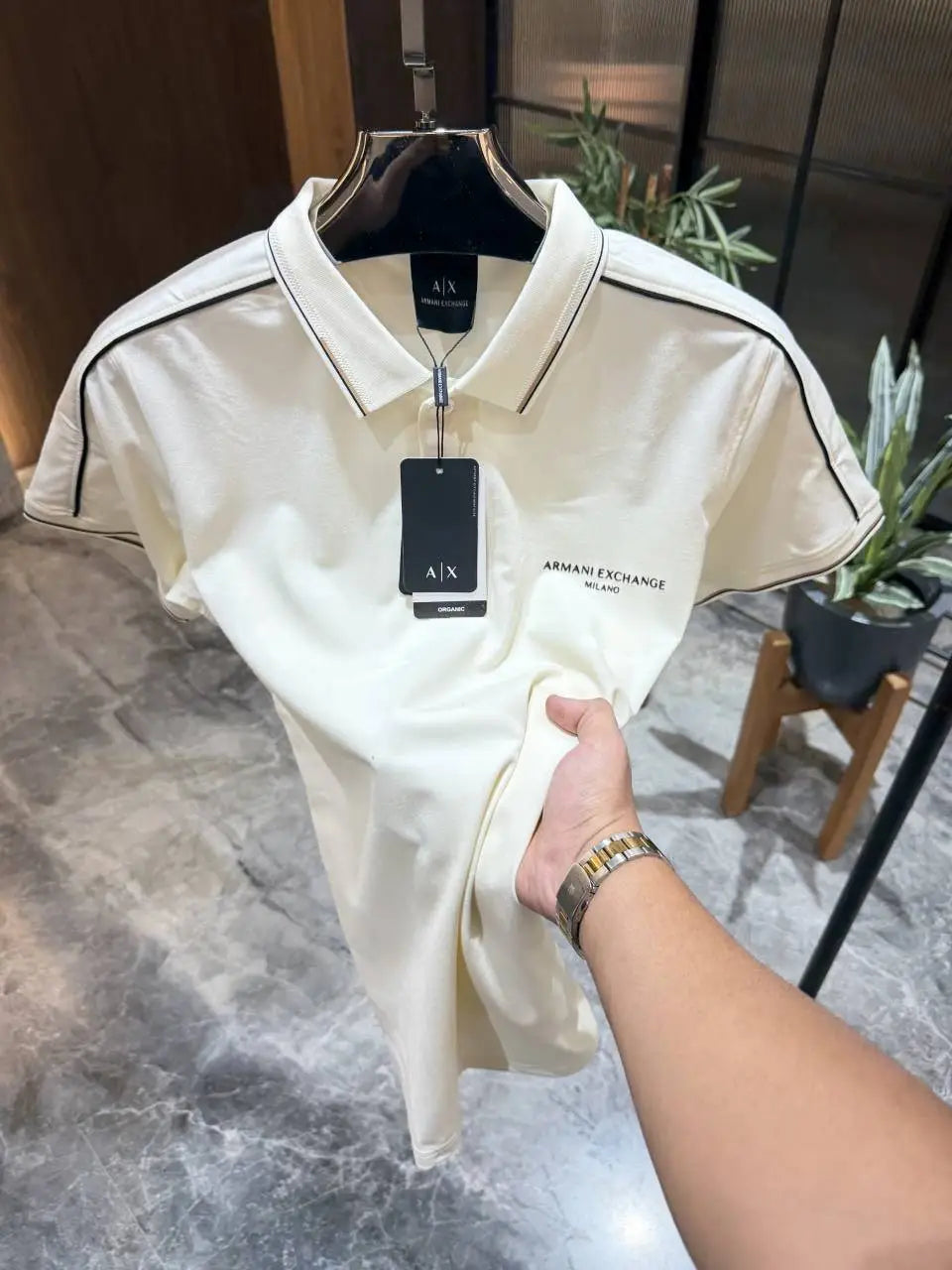 Arman i Exchange Offwhite Imported lycra polo with Box