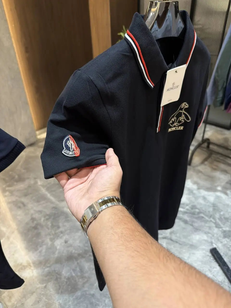 Moncle r Black Polo Tshirt