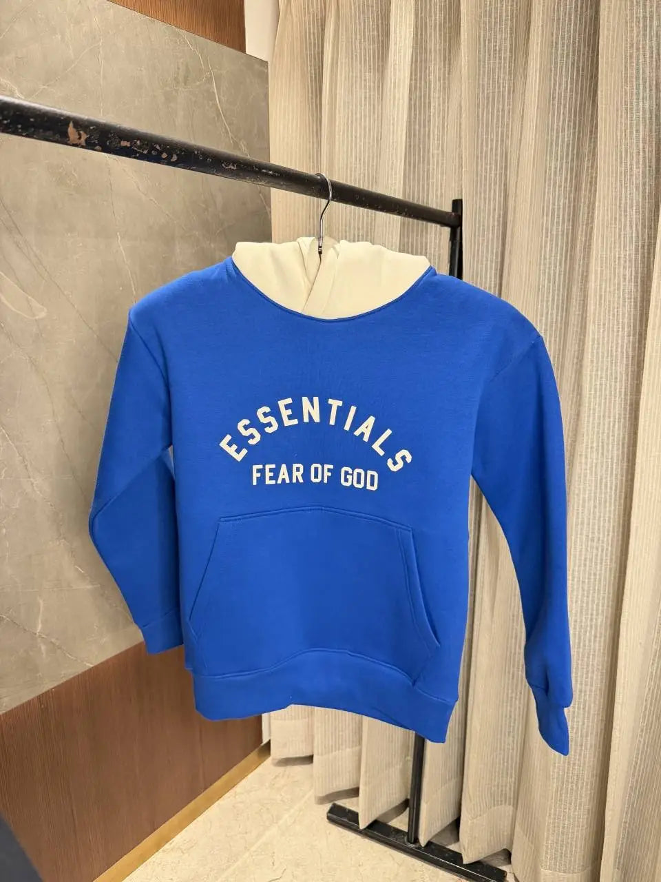 Essential s Blue Premium Hoodie