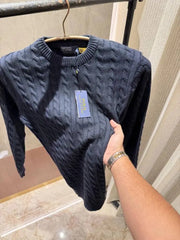 Ralph Laure n Navy Blue Knitted Woolen pullover