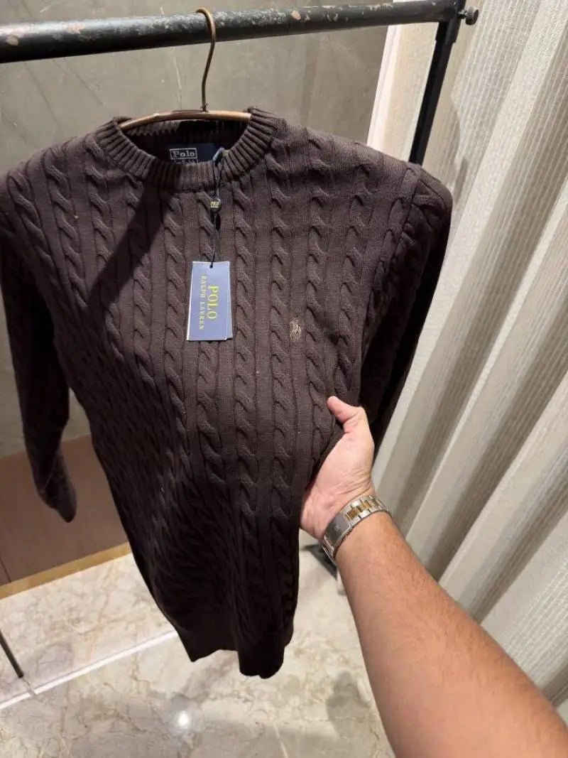 Ralph Laure n Dark Brown Knitted Woolen pullover