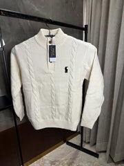 Ralph laure_n Offwhite Full sleeves Knitted Woolen sweatshirt