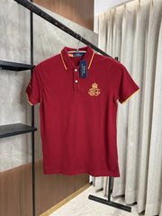 RALPH LAURE_N POLO RED PREMIUM FRONT EMBORSSED POLO