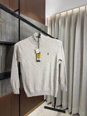 RALPH LAURE_N POLO KNITTED LIGHT BEIGE PREMIUM NECK PULLOVER