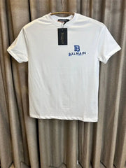 BALMAI_N WHITE FRONT BACK PRINT WORK PREMIUM TSHIRT