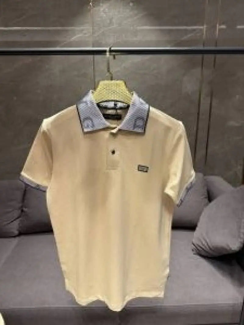 DOLCE & GABBAN_A PREMIUM BEIGE 3D COLLAR POLO