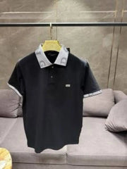 DOLCE & GABBAN_A PREMIUM BLACK 3D COLLAR POLO
