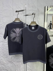 CHROME HEARTS GREY PREMIUM BACKPRINT TSHIRT