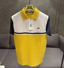 LACOST_E YELLOW WHITE PREMIUM IMPORTED POLO