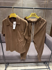 SALE ZAR_A BROWN PREMIUM CO ORD TRACK SUIT