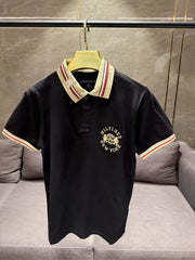 TOMMY HILFIGE_R BLACK PREMIUM EMBORSSED COLLAR POLO