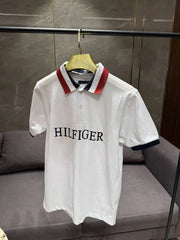 TOMMY HILFIGE_R WHITE PREMIUM FRONT PRINTED POLO