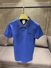 CALVIN KLEI_N ROYAL BLUE PREMIUM FABRIC COLLAR WORK POLO