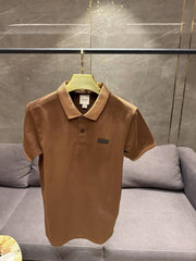 CALVIN KLEI_N COFFEE BROWN PREMIUM FABRIC COLLAR WORK POLO