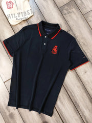 Tommy  Hilfiger Navy Blue Logo Work Premium Polo T-Shirt