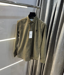 Ami Paris Olive Embroidry Logo Premium Shirt
