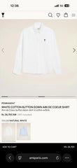 Ami Paris White Embroidry Logo Premium Shirt
