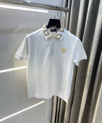 Versace Couture White Collar Logo Imported Polo T-Shirt