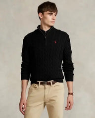 Ralph  Lauren Black Knitted Imported Pull Over