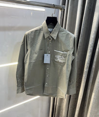 Christian Dior teal Green Embroidery Logo Premium Shirt