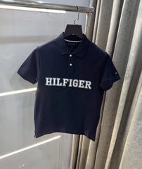 Tommy  Hilfiger Navy Blue Logo Work Premium Polo T-Shirt