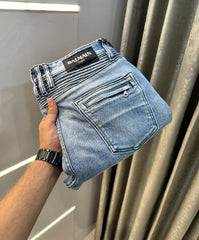 Balmai n Paris sky  Blue Imported Rider Designer Denim