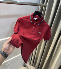 Lacost e Maroon Embroidery Logo Premium Polo T-Shirt