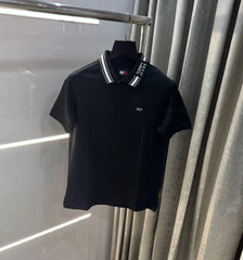 Tomm y Hilfiger Black Logo Work Premium Polo T-Shirt
