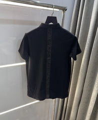Balmai n Paris (B) Black Logo Work Imported Polo T-Shirt
