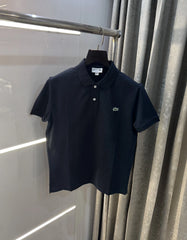 Lacost e Navy Blue Embroidery Logo Premium Polo T-Shirt