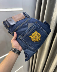 Balmain Paris Dark Shade Imported Rider Denim