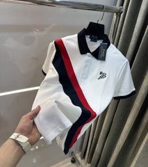 Ralph Lauren White Embroidery Logo premium Polo T-shirt