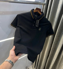 Arman i Exchange Black Patch Logo Premium Polo T-Shirt