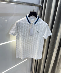 Lacost e White Logo Work Premium Polo T-Shirt