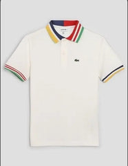 Lacost e Cream Embroidery Logo Premium Polo T-Shirt