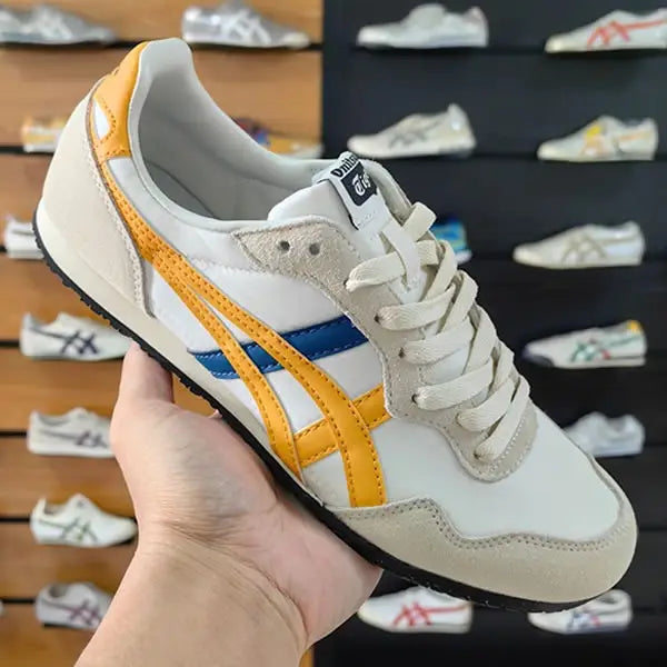 Onitsuka Tiger Serrano Cream Tiger Yellow Mens 7A Premium Sneakers D-2020