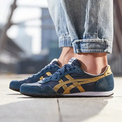 Onitsuka Tiger Serrano Midnight Pure Gold Mens 7A Premium Sneakers D-2018