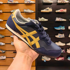 Onitsuka Tiger Serrano Midnight Pure Gold Mens 7A Premium Sneakers D-2018
