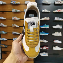 Onitsuka Tiger Sneakers Mexico 66 Cream Licorice Brown 7A Premium Sneakers For Mens D-1785