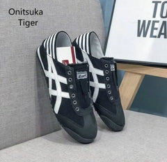 Onitsuka Tiger MeXico 66 Slip On Black White for Girls D-2011