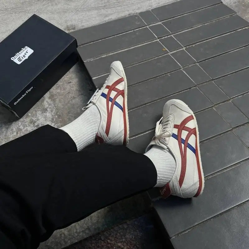 Onitsuka Tiger Mexico 66 Birch Rust Red Girls First Copy Sneakers D-1856