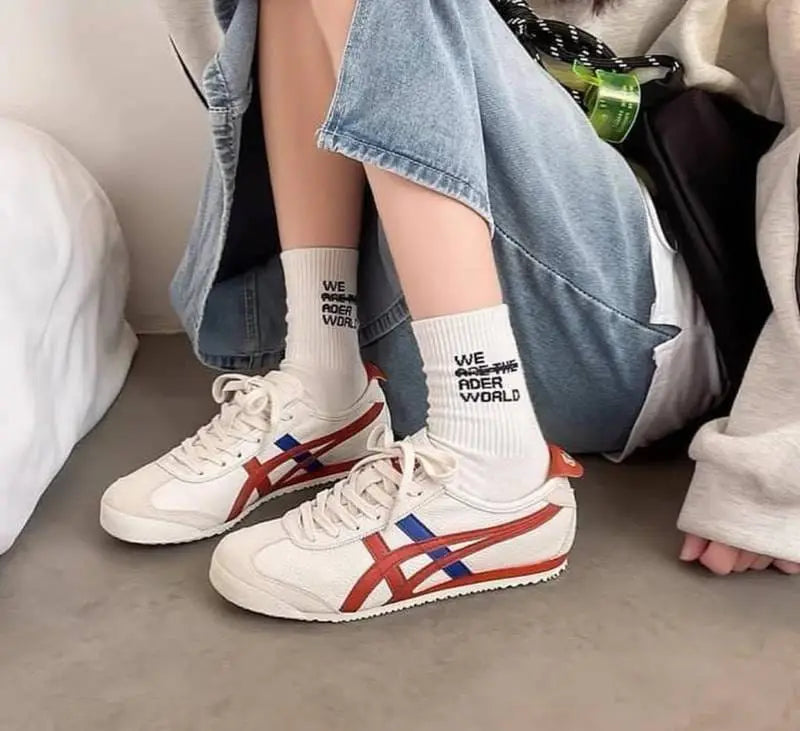 Onitsuka Tiger Mexico 66 Birch Rust Red Girls First Copy Sneakers D-1856