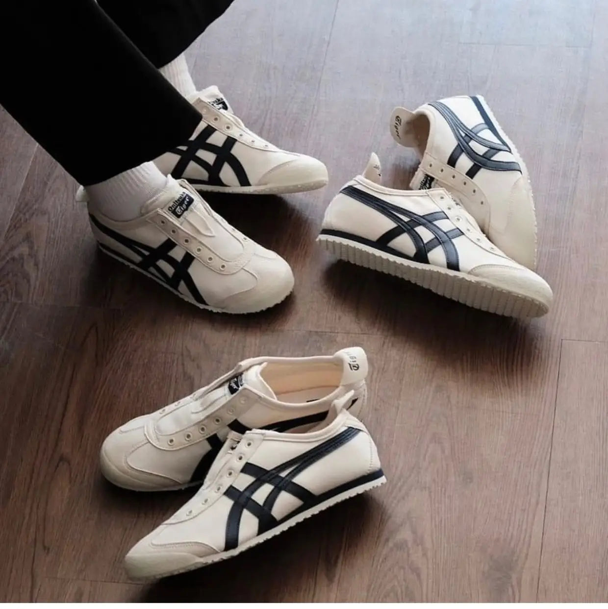 Onitsuka Tiger Mexico 66 Slip On Beige Navy  179