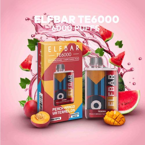 ELF BAR TE6000 – Peach Mango Watermelon Vape