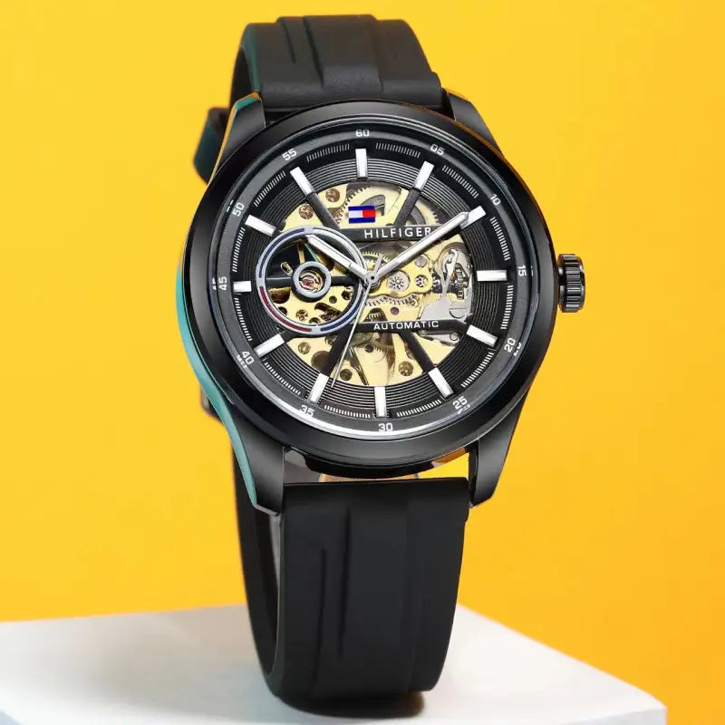 Tommy Hilfiger Automatic Silicon Full Black