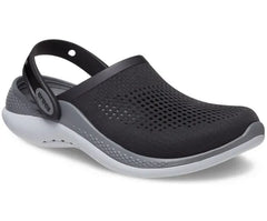 Crocs Unisex Literide 360 Clog - Black with Grey & Slate Sole